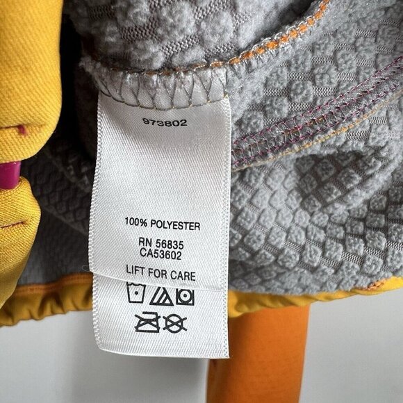 Cabela Women's Gold & Orange Fleece Pockets Full Zip Long Sleeve Jacket Size L - Picture 5 of 8